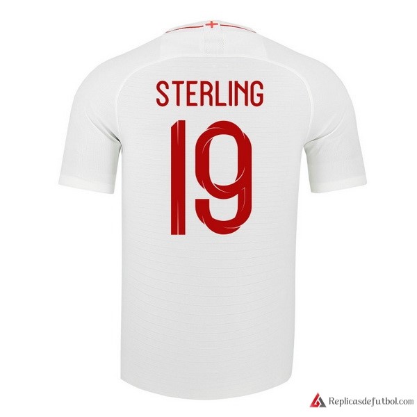 Camiseta Seleccion Inglaterra Primera equipación Sterling 2018 Blanco